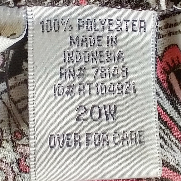 FASHION BUG WOMEN'S PLUS SIZE 20W MULTICOLOR SLEEVELESS TOP PAISLEY AND FLORAL - Picture 8 of 9